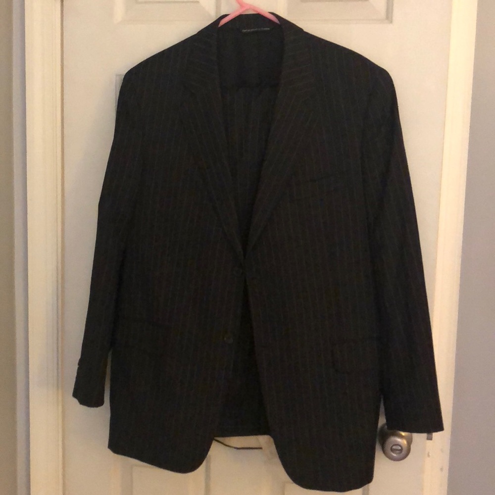 Paul Dione Classic Black pinstripe suit